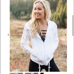 Zyia white bomber jacket